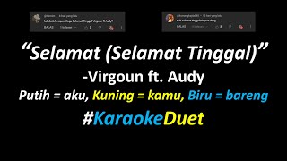 Virgoun ft Audy  Selamat Selamat Tinggal  Karaoke Duet Version  Part Cowok Only [upl. by Wilkins827]