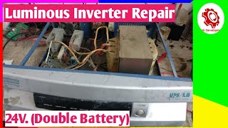 Luminous Inverter Repair In Hindi24V Double BatteryHow to repair power InverterSkill Development [upl. by Nnahgiel]