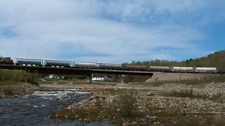 Train du RobervalSaguenay en direction de lusine Alcan GrandeBaie [upl. by Eixam]