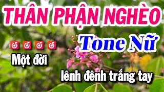 Karaoke Thân Phận Nghèo Tone Nữ Beat Mới Dễ Hát  Karaoke Tuyết Nhi 2024 [upl. by Coppinger]