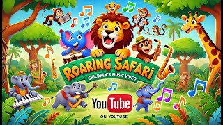 Roaring Safari  Fun Animlas Kids Music Adventure  Nursery Rhymes amp Kids Song [upl. by Gish]