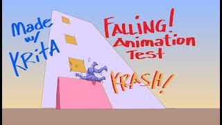 Falling Animation Using Krita Study [upl. by Dionisio]