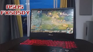 Asus FX505DY REVIEW Tuf Gaming BenchMarks 120hz Gaming laptop [upl. by Nagaek]