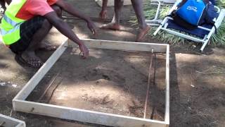 Making the slab for a Ventilation Improved Pit Latrine [upl. by Patterson]