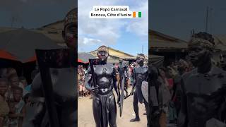 Popo Carnival in Bonoua in Ivory Coast  African Cultureshorts [upl. by Paradies]