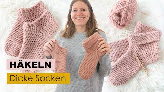 Einfache Socken häkeln [upl. by Rozele177]