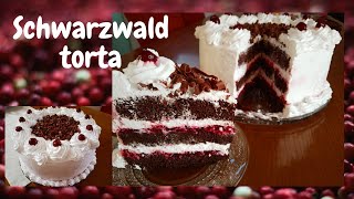 Schwarzwald torta  Black forest cake  ekuhinjica [upl. by Zelda]