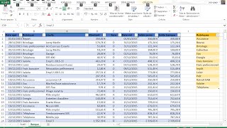 Suivi compte bancaire avec Excel avec rapprochement [upl. by Aidin]