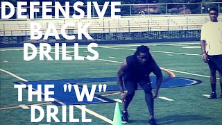 NFL Defensive Back Drills  The W Drill with Speed Turns [upl. by Neitsirhc431]