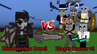 Bloodseeker Borel vs Illager Bosses v2  Minecraft Mob Battle [upl. by Janis]