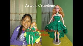 VESTIDO PARA MUÑECA A CROCHET [upl. by Ennail10]