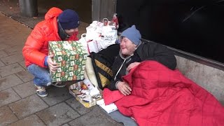 Sharing Gifts With Homeless On Christmas Eve [upl. by Amitarp]