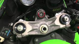 ZX6R Helibars Install [upl. by Htebasyle20]