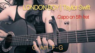 London Boy  Taylor Swift  Guitar Cover Easy Chords [upl. by Hanover]