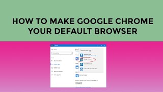 How to Make Google Chrome Your Default Browser Easy Solution [upl. by Ramburt]