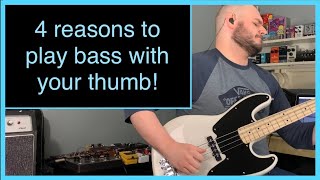 4 Reasons To Play BASS With Your Thumb From muted tones to awesome bass fuzz Bass Chat No7 [upl. by Meldoh]