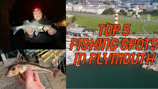 Top 5 Sea Fishing Marks in Plymouth UK Bass Conger Ray seafishinguk seafishing bassfishing [upl. by Shae]