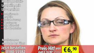 PEARL Modische ZweitLesebrille 0 dpt mit LEDLeselicht [upl. by Kelby]