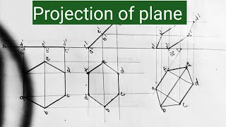 Problem 7  Projection of plane  Hexagon [upl. by Eramat]