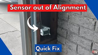 Garage Door safety sensors out of Alignment  Easy fix [upl. by Templeton]