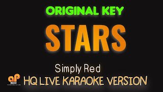 STARS  Simply Red HQ KARAOKE VERSION [upl. by Adnorahc]