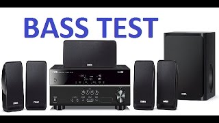 Testando Home Theater Yamaha YHT1810 BASS TEST [upl. by Hairahs848]