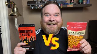 Nobbys Nuts VS Home Bargains Chilli Peanuts [upl. by Atteynot569]