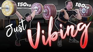 Zack Telander 176kg388lb Clean and Jerk 180kg396lb Clean [upl. by Kola915]