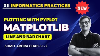 Line and Bar Chart  Plotting with Pyplot  Data Visualization Class 12 IP  Matplotlib Python [upl. by Mavra]