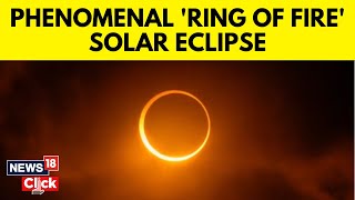 Solar Eclipse Of 2024 Ring Of Fire Blazes Over South America  Solar Eclipse Video  N18G [upl. by Atiuqrehs]