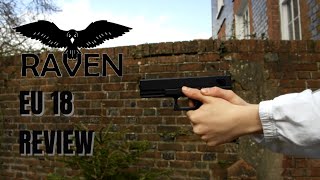 Airsoft Nuprol Raven EU 18 Full Auto GBB Pistol Review  Shooting  Best Budget Airsoft Pistol [upl. by Sufur]