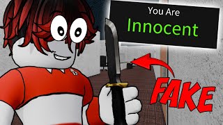 FAKE KNIFE MM2 TROLLING  Roblox [upl. by Ecile]