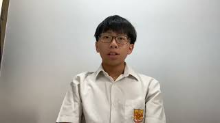 202425 KWAN HOUSE CAPTAIN ELECTION  Candidate No2  4C Leung Cheuk Man [upl. by Eseuqram]