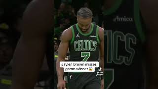 JB misses the game winner nba basketball basketballplayer celtics jaylenbrown [upl. by Vivianna]