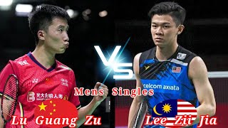 Badminton Lee Zii Jia MALAYSIA vs CHINA Lu Guang Zu Mens Singles [upl. by Yzzik]