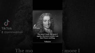 Voltaire Quote Philosophy Knowledge Humility Learning Wisdom SelfAwareness Doubt Certainty [upl. by Thain311]