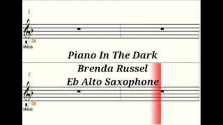 Piano In The Dark  Eb Alto Saxophone  Play Along Sheet Music Backing Track [upl. by Eirehc]