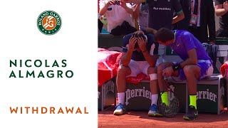 Nicolas Almagro bursts into tears following his match against Juan Martin del Potro  RolandGarros [upl. by Ban]