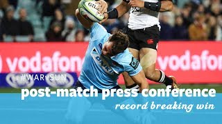 PostMatch Press Conference NSW Waratahs vs Sunwolves [upl. by Enilatan527]