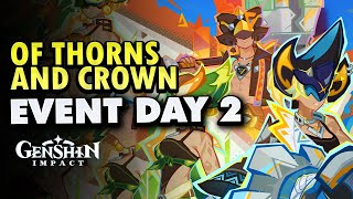 Of Thorns and Crown Day 2 Event Guide  Genshin Impact 50 [upl. by Ennavoj882]