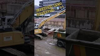 Liebherr R938 Long Reach excavator digging deep for subway train 🚇🚧 [upl. by Alrac]