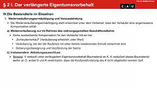 Kreditsicherungsrecht – Folge 04 Verlängerter Eigentumsvorbehalt Vertragsbruchtheorie [upl. by Harelda]