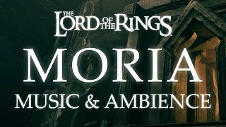 Moria  Lord of the Rings Music amp Ambience  Dwarven Music with Cavern Ambience [upl. by Haelhsa664]