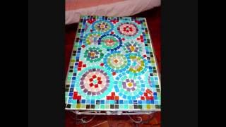 MosaiquismoMesa con mandalas en venecitas [upl. by Uzial]