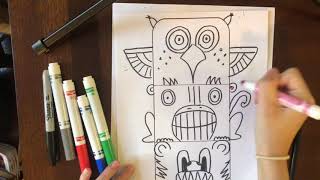 Design and Draw a Totem Pole [upl. by Adidnac223]