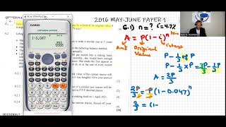 GRADE 12 MATH PAPER 1 2016 MAY JUNE QUESTION 61 [upl. by Oam]