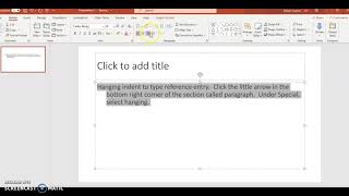 Hanging indent in PowerPoint [upl. by Nnazil]