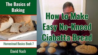 How to Make NoKnead Ciabatta Bread  Rustic Italian Bread Loaf  Great for Breadmaking Beginners [upl. by Towbin816]