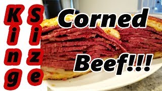 Corned Beef Sandwich Super Sized on the Griddle [upl. by Neik]