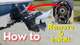 How To Remove amp Install Mercury Out Drive  bell housing  Replace Bellows [upl. by Rye]